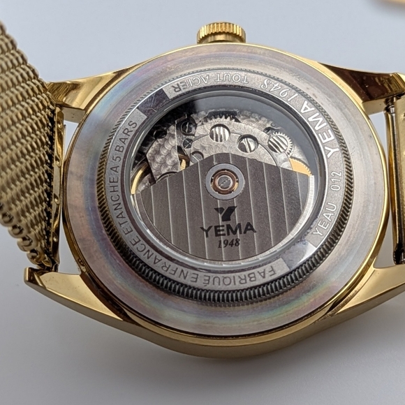 YEMA CLASSIC GOLD PVD AUTOMATIC WATCH - Picture 5 of 7